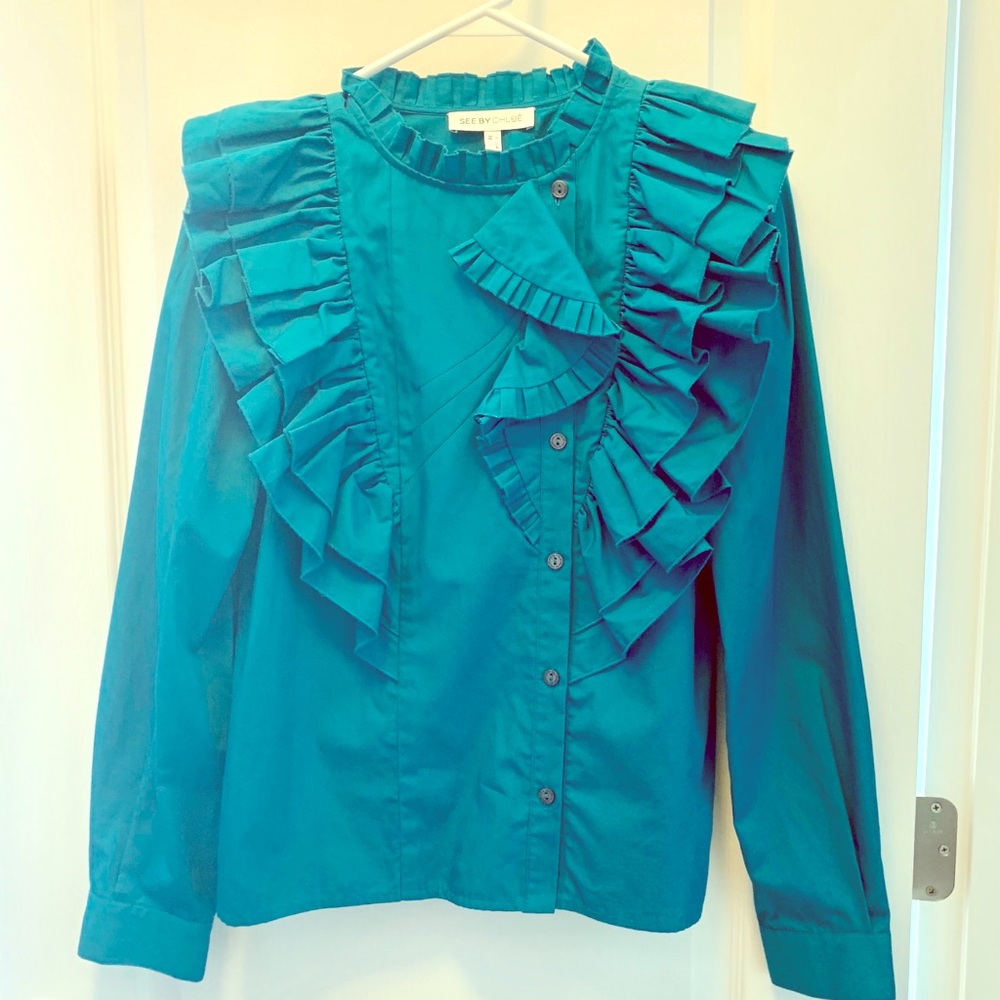 See by Chloe long-sleeve ruffled shirt—New